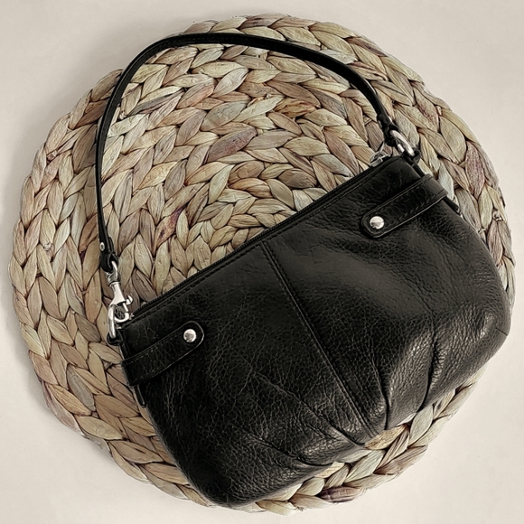 Coach Black Pebbled Leather Mini Purse/Wristlet - Picture 3 of 8